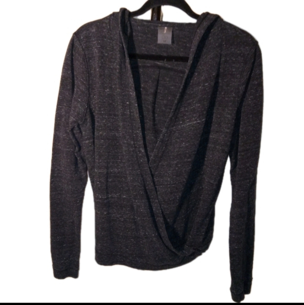 Calia Gray Hooded Cardigan Wrap Medium